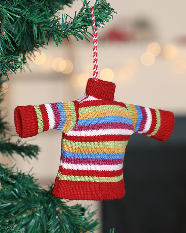 Striped Jumper Christmas Tree Decoration