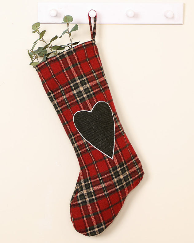 traditional tartan christmas stocking