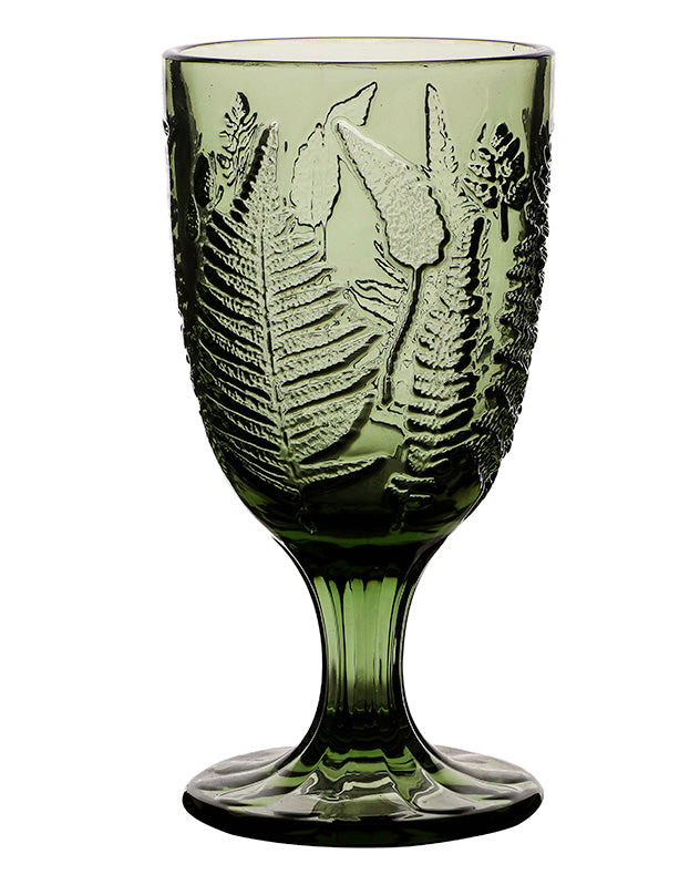 Green Leaf Wine Goblet