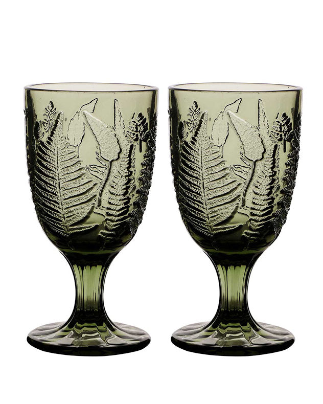 Green Leaf Wine Goblet