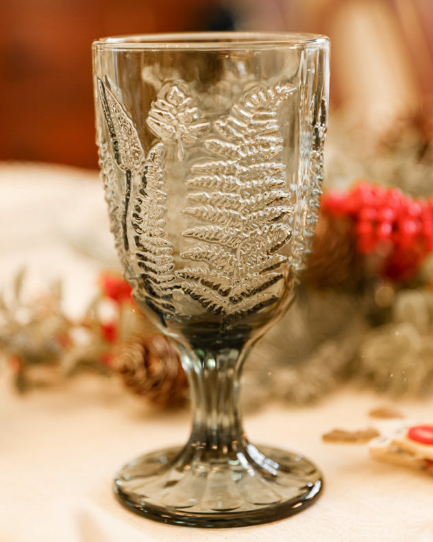 Green Leaf Wine Goblet
