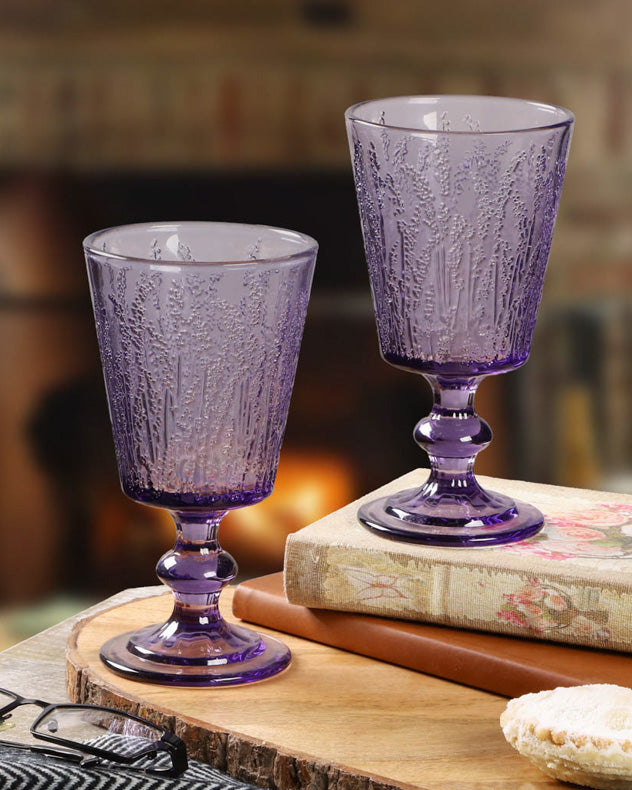 Lavender Wine Goblet