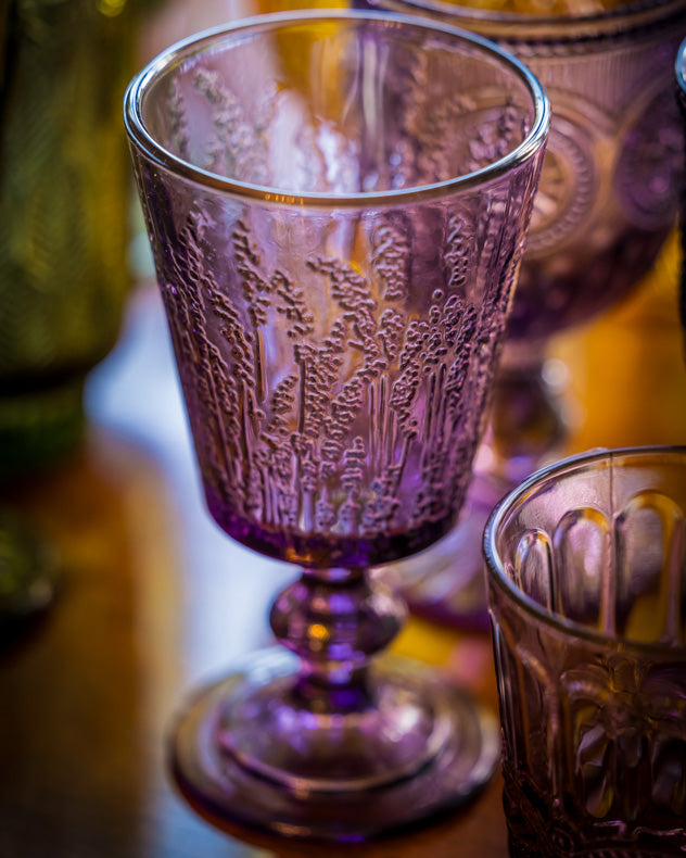 Lavender Wine Goblet