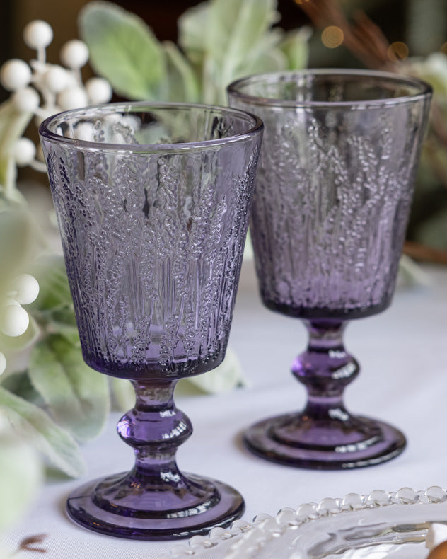 Lavender Wine Goblet