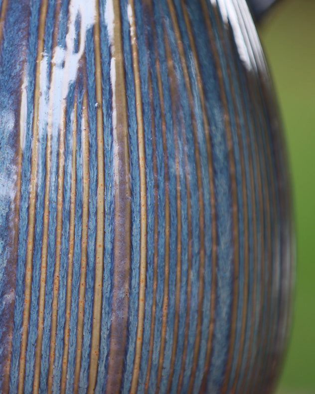 ceramic handmade blue vase