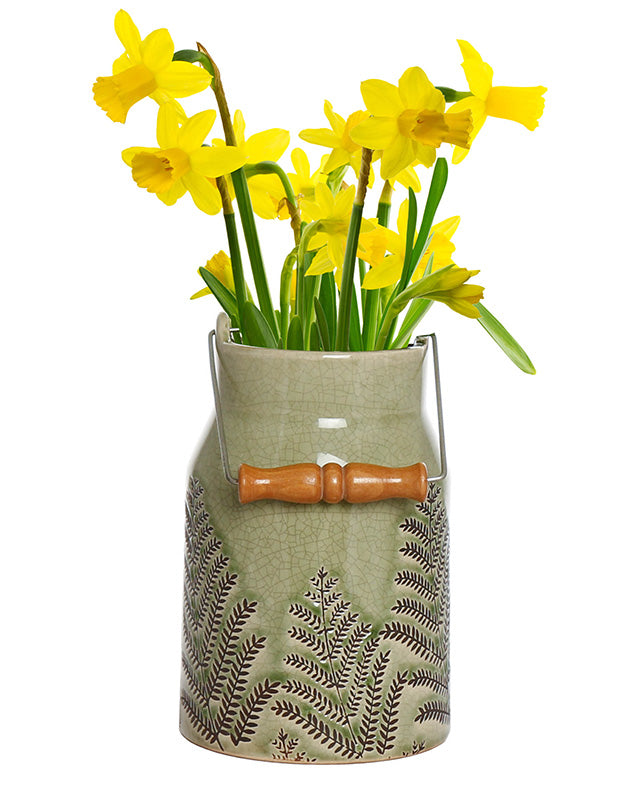 green ceramic vase