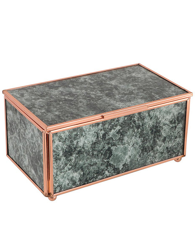 Bridesmaid Maid of Honour Gift Rose Marble Jewellery Box