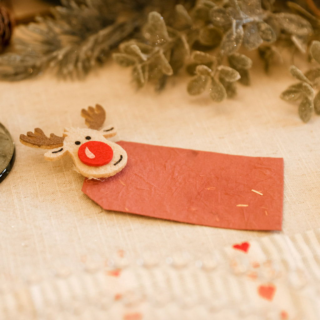 Set of 6 Felt Reindeer Christmas Pegs