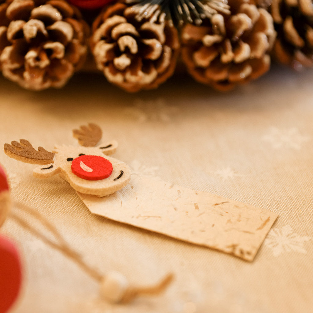Set of 6 Felt Reindeer Christmas Pegs