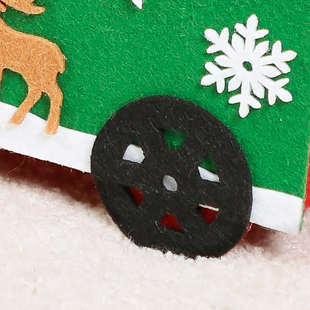 Red Felt Santa Train Christmas Gift Bag