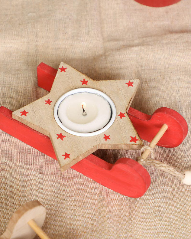 Set of 6 Nordic Winter Tealight Holders