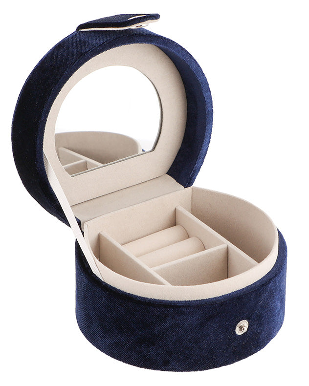 Bridesmaid Maid of Honour Gift Sapphire Blue Velvet Jewellery Box