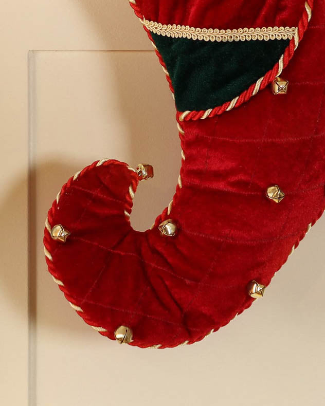 Luxury Jingle Bell Red Christmas Stocking