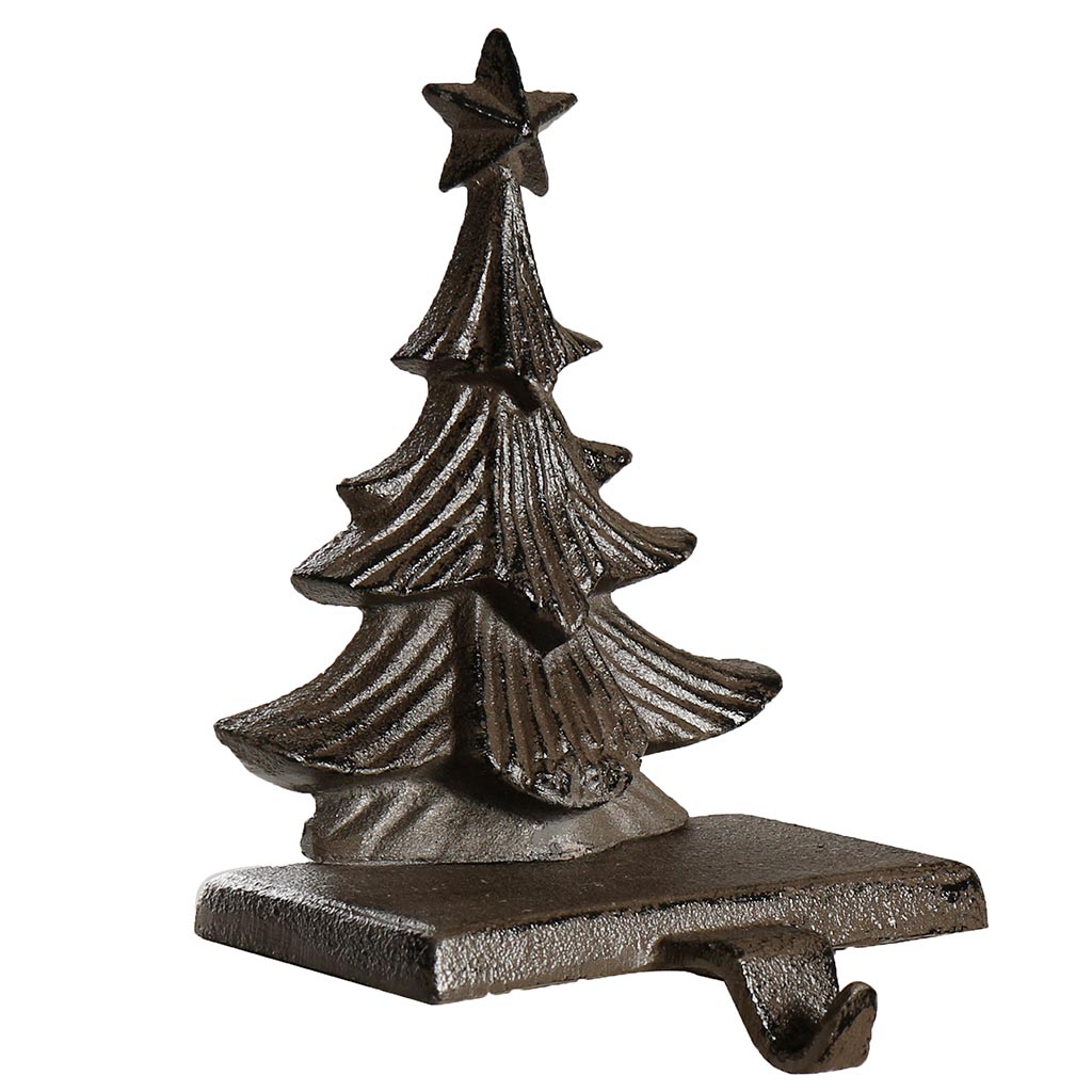 Cast Iron Tree Christmas Stocking Holder