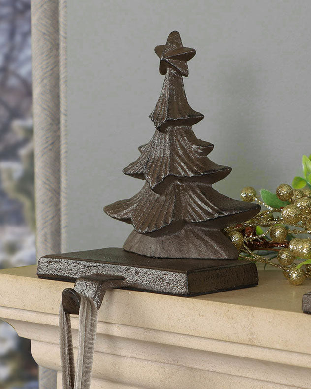 Cast Iron Tree Christmas Stocking Holder