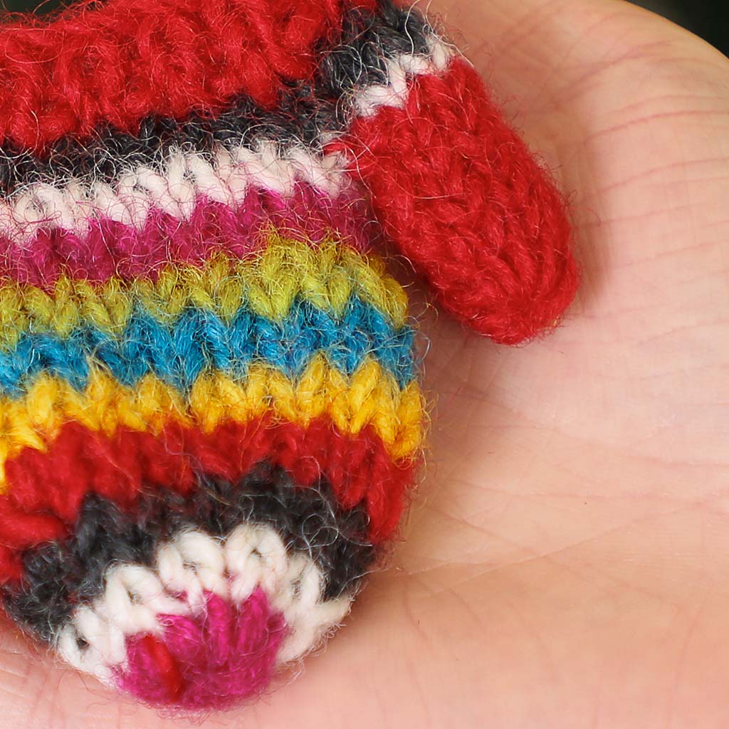 Fair Trade Knitted Mitten Christmas Decoration