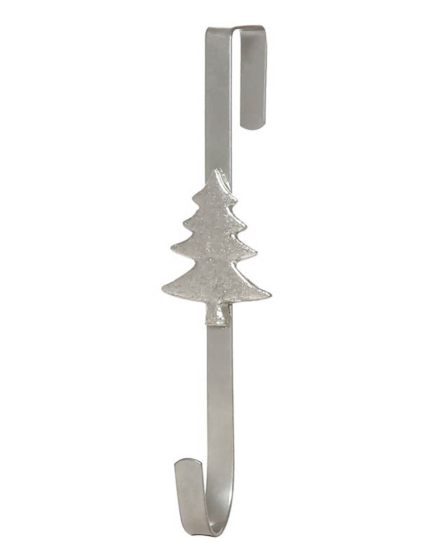 Silver Tree Christmas Wreath Hanger