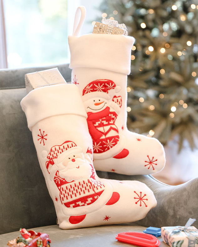 Snowy Santa Children's Christmas Stocking