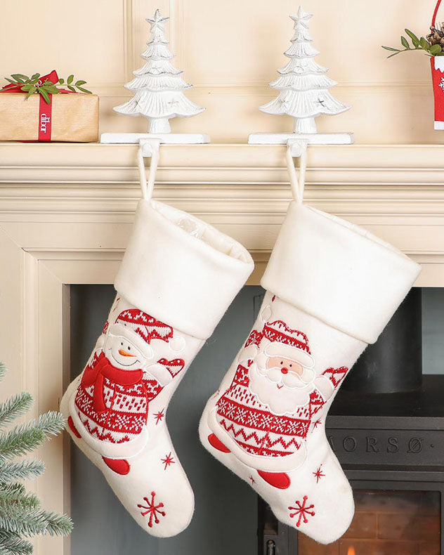 Snowy Santa Children's Christmas Stocking