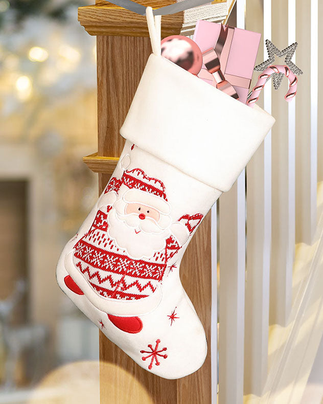 Snowy Santa Children's Christmas Stocking
