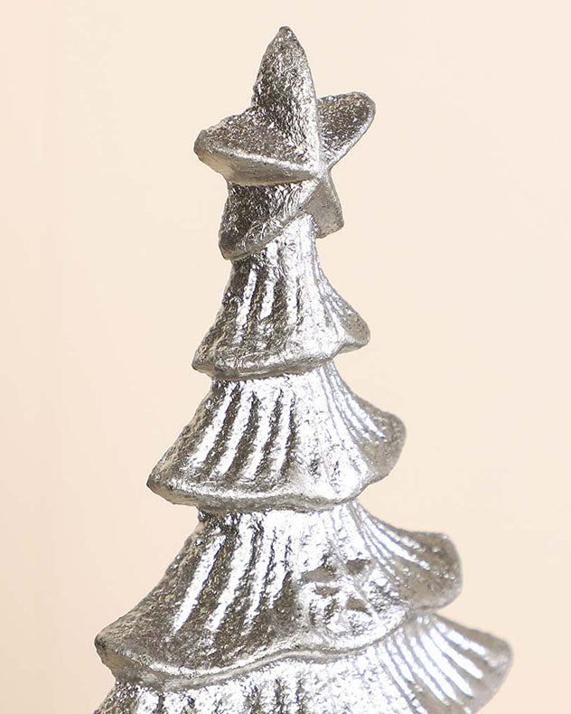 Cast Iron Silver Christmas Tree Stocking Holder