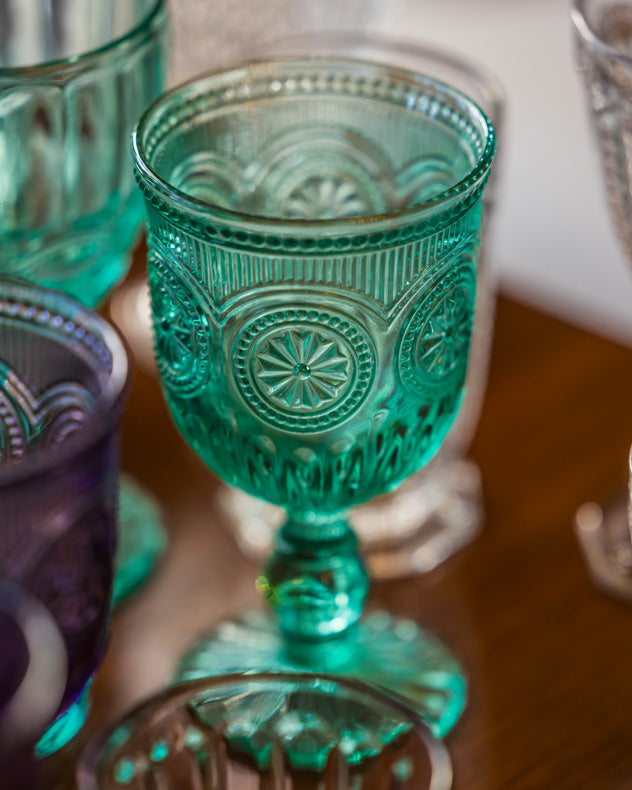 coloured wine glass 