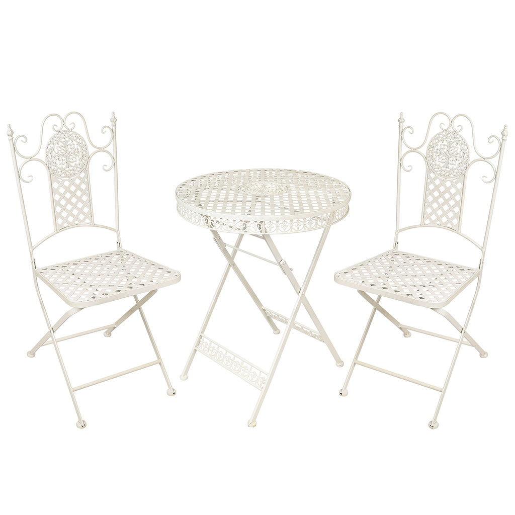 Vintage Ivory Two Person Garden Bistro Set