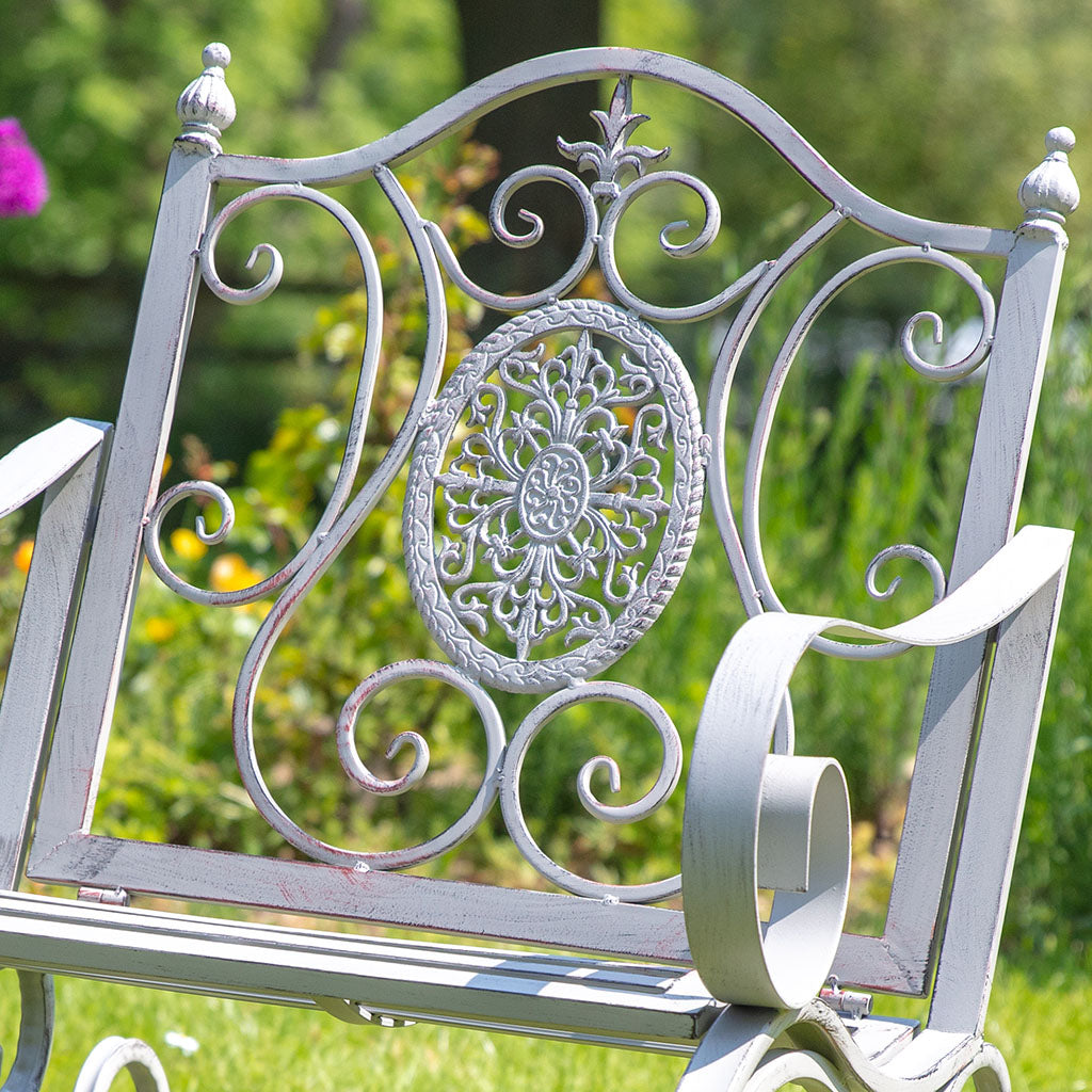 Vintage Grey Garden Rocking Chair