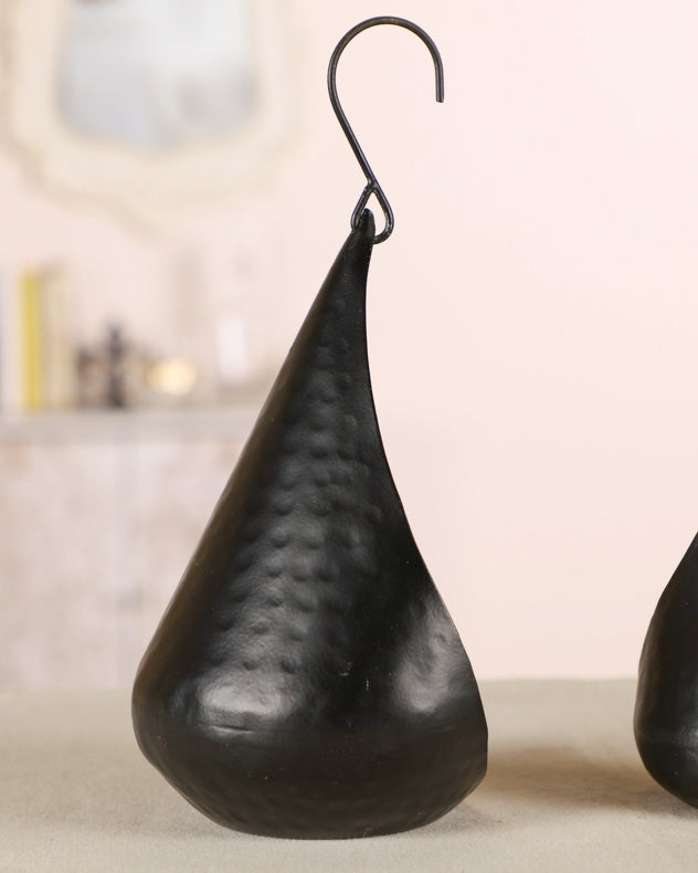 Set of 2 Hanging Silver Tealight Holders