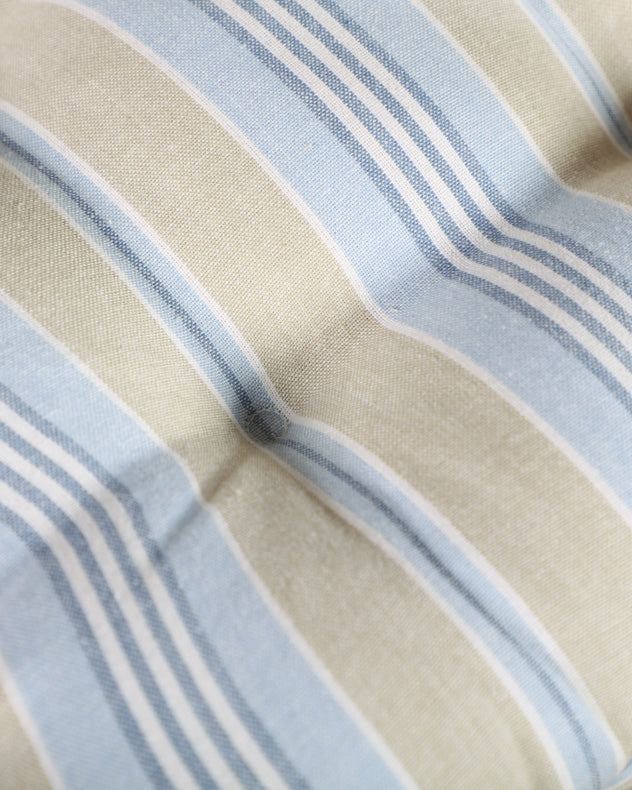 Set of 2 Oxford Blue Striped Garden Chair Cushions
