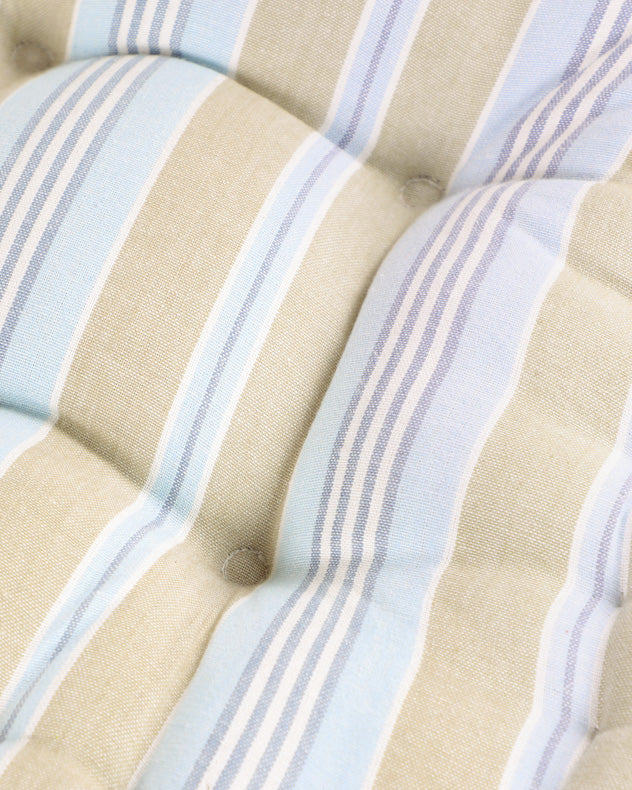 Set of 2 Blue Stripe Indoor Seat Cushions