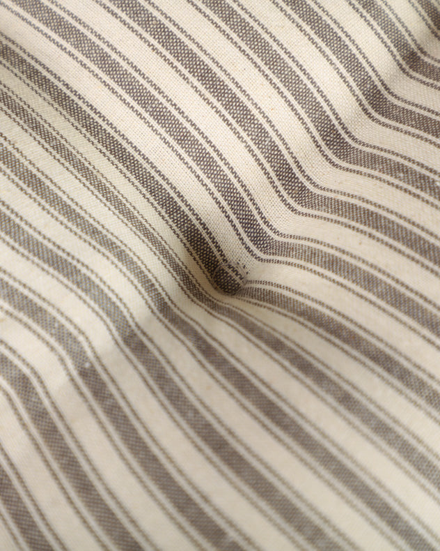 Set of 2 Grey Striped Garden Seat Pads