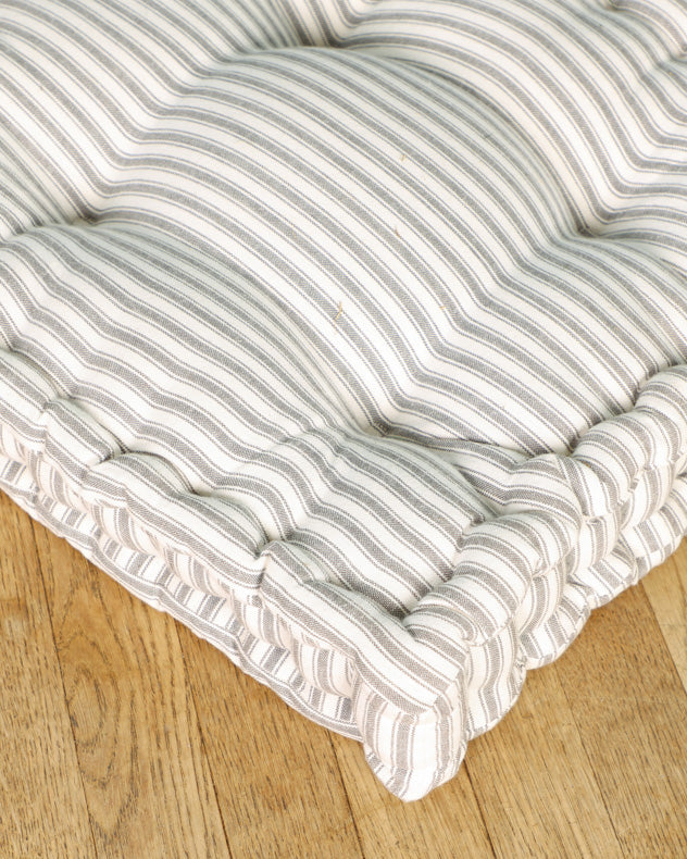 Pyrenees Grey Stripe Box Cushion 50cm