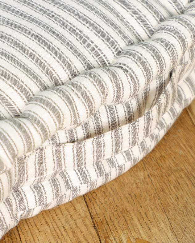 Pyrenees Grey Stripe Box Cushion 50cm