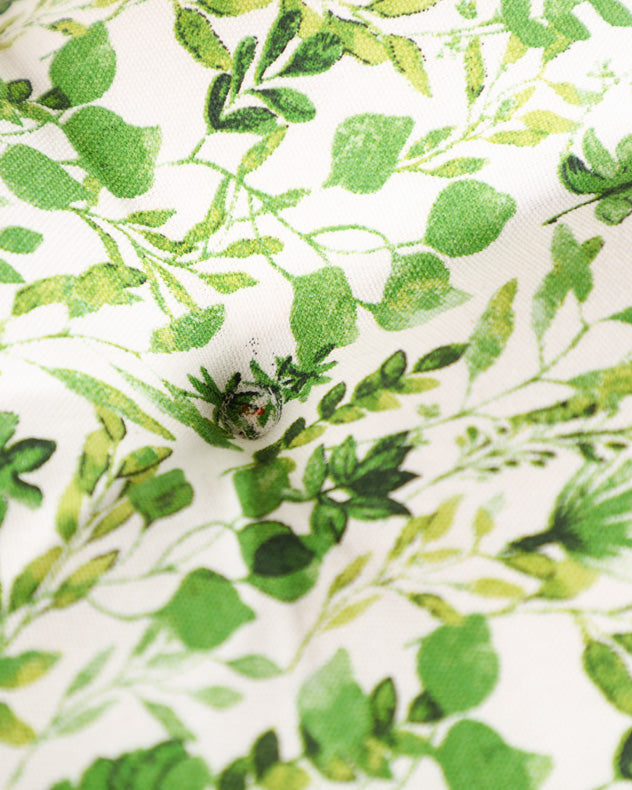 Set of 2 Botanical Print Outdoor Garden Tie-On Seat Pad Cushions