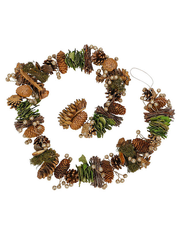4ft Woodland Walk Natural Finish Garland
