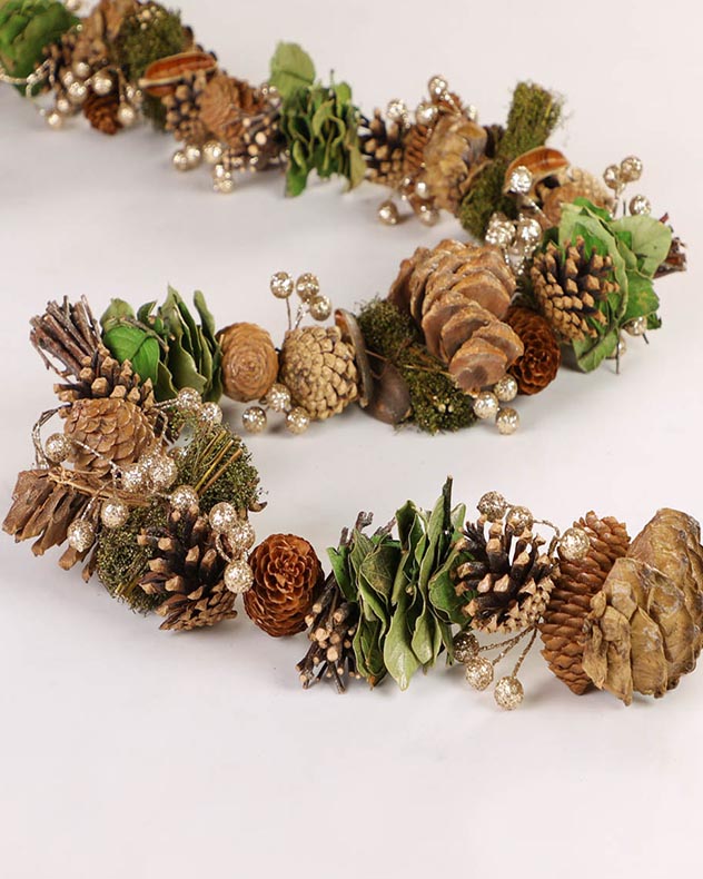 4ft Woodland Walk Natural Finish Garland