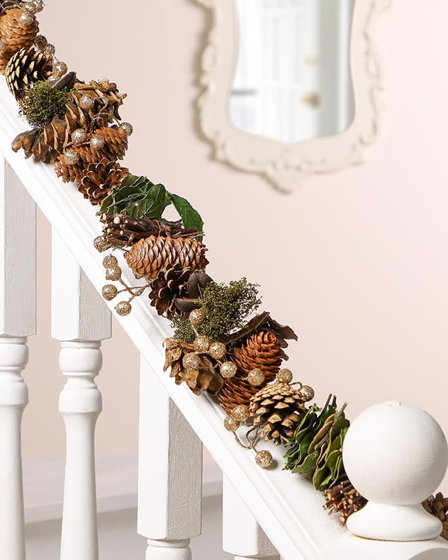 4ft Woodland Walk Natural Finish Garland
