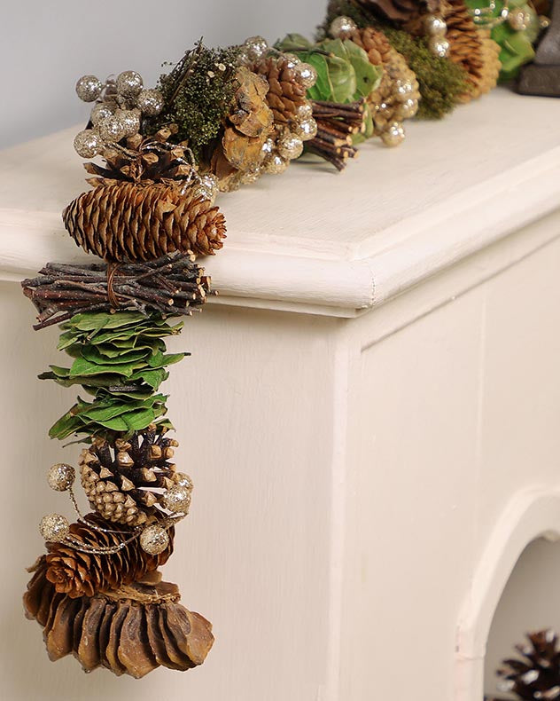 4ft Woodland Walk Natural Finish Garland