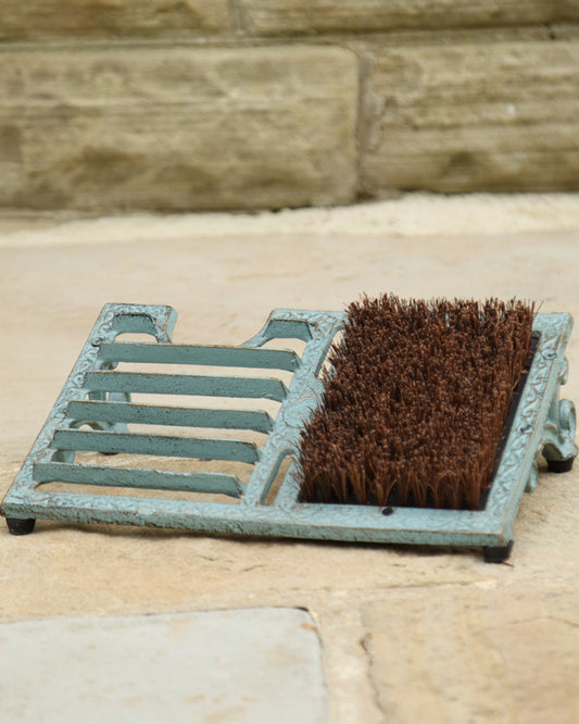 Fern Green Cast Iron Boot Brush Scraper