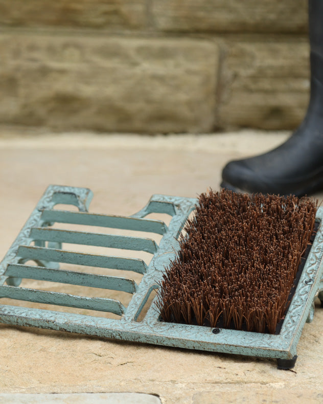 Fern Green Cast Iron Boot Brush Scraper