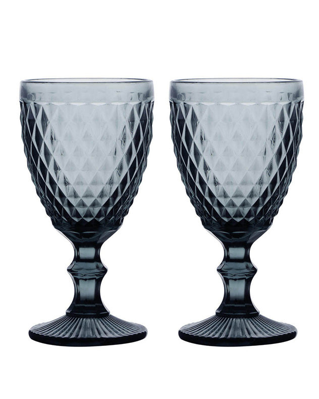 Rococo Grey Wine Goblet