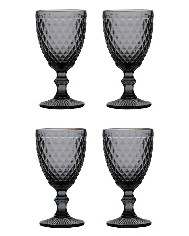 Rococo Grey Wine Goblet