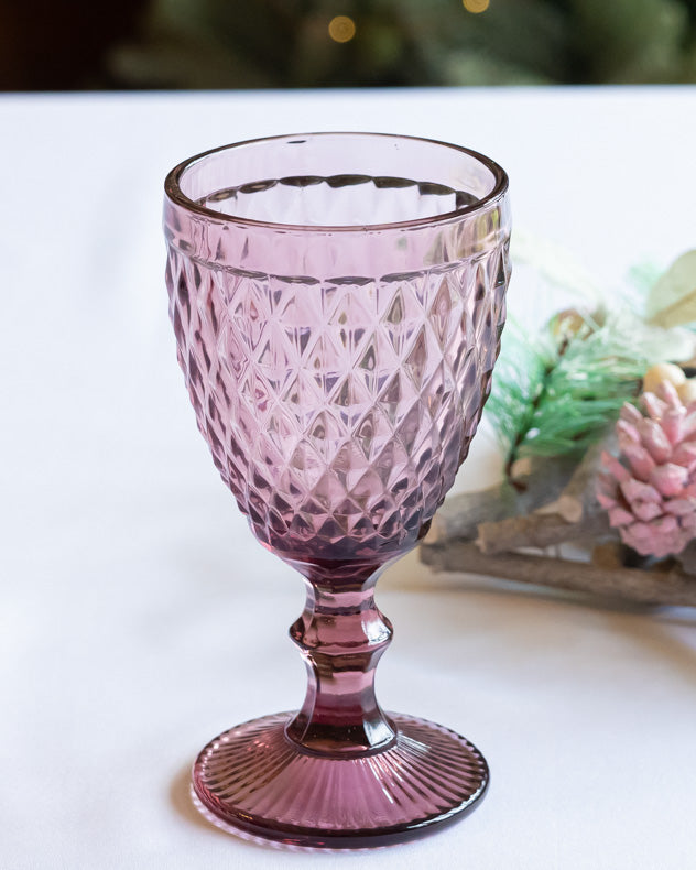 Rococo Pink Wine Goblet
