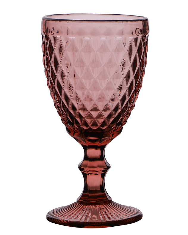 Rococo Pink Wine Goblet