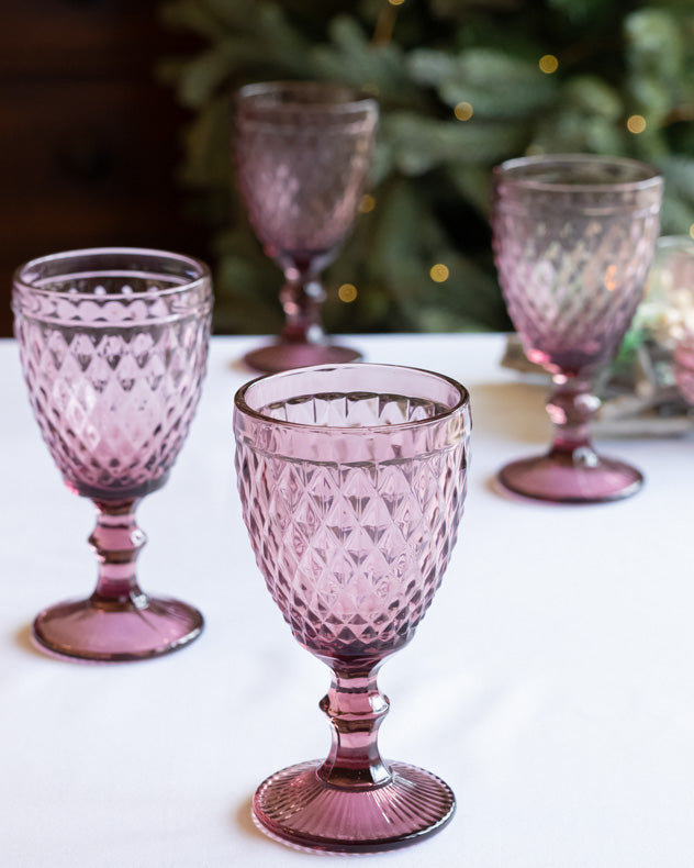 Rococo Pink Wine Goblet