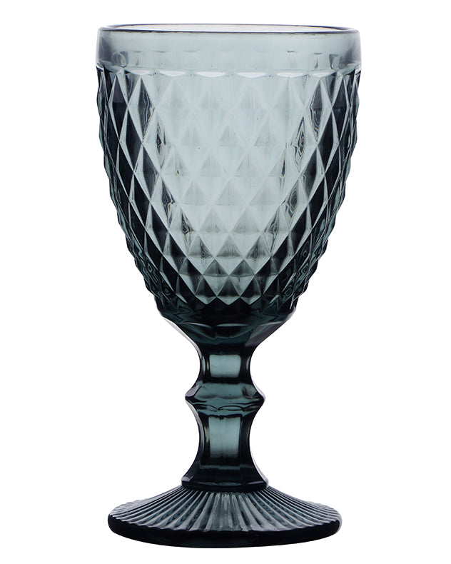 Rococo Blue Wine Goblet