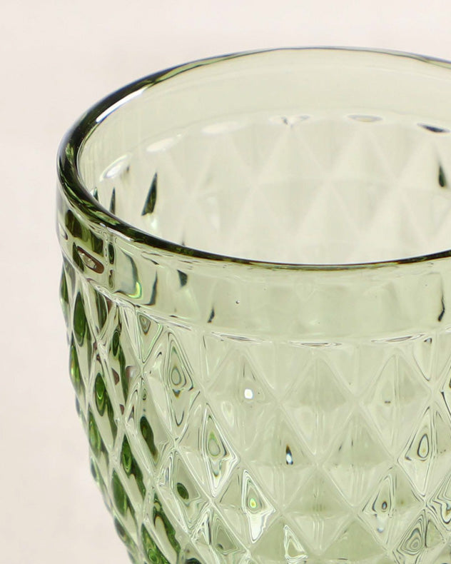 Rococo Green Wine Goblet