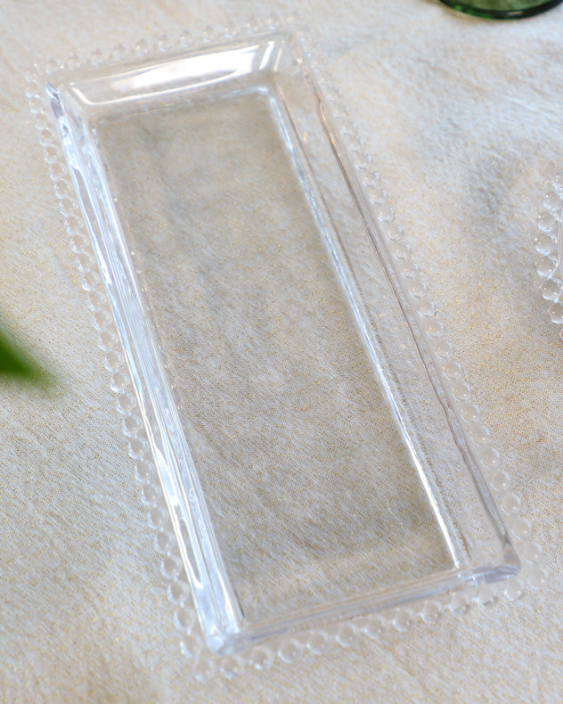 Bella Perle Beaded Glass Serving Platter