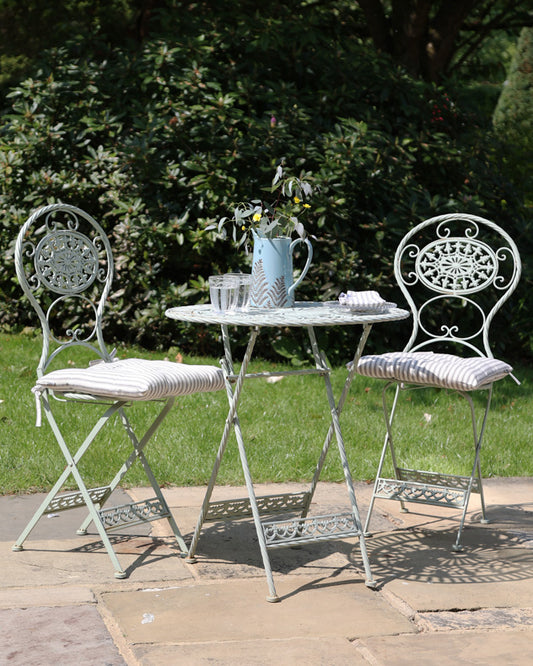 Two Person Pistachio Green Garden Bistro Set